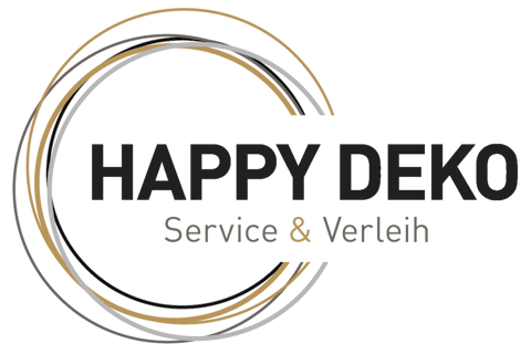 Happy Deko - Service & Verleih, Brautstrauß · Deko · Hussen Balzheim, Logo